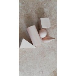 Геометрические тела (фигуры),набор 5шт, 50мм, неокрашенные  Геометрические тела (фигуры),набор 5шт, 50мм, неокрашенные