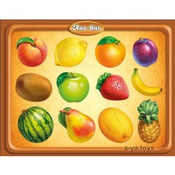 Рамка - вкладиш "Двошаровий сортер: Фрукти у розрізі", ТМ "Ань-Янь"