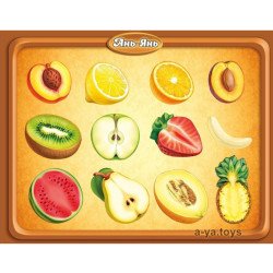 Рамка - вкладиш "Двошаровий сортер: Фрукти у розрізі", ТМ "Ань-Янь"