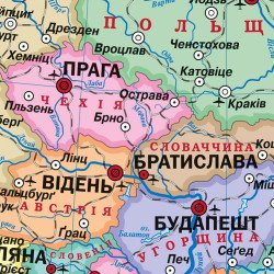 Європа. Політична  карта м-б 1:5 000 000 картон на планках. Європа. Політична  карта м-б 1:5 000 000 картон на планках.