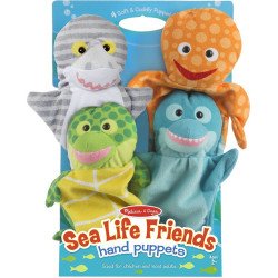 Ляльковий театр "Морські друзі", 4 штуки, Melissa&Doug