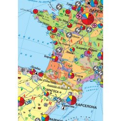 Країни Європи. Економічна карта, м-б 1:4 000 000 (на планках ), Картографія