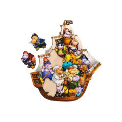 Контурний пазл-вкладиш: Бегемотики-пірати, ТМ "Ань-Янь"