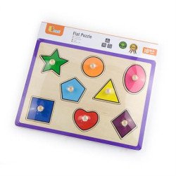 Дерев'яна рамка-вкладиш Кольорові фігури, Viga Toys Дерев'яна рамка-вкладиш Кольорові фігури, Viga Toys