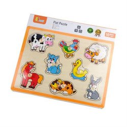Дерев'яна рамка-вкладиш Домашні тварини, Viga Toys Дерев'яна рамка-вкладиш Домашні тварини, Viga Toys