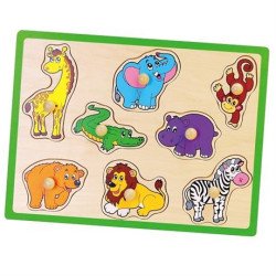 Дерев'яна рамка-вкладиш Звірята, Viga Toys Дерев'яна рамка-вкладиш Звірята, Viga Toys