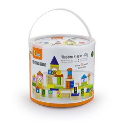 Дерев'яні кубики Місто, 75 шт., 3 см, Viga Toys Дерев'яні кубики Місто, 75 шт., 3 см, Viga Toys