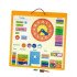 Магнітний календар з годинником, англійською мовою, Viga Toys