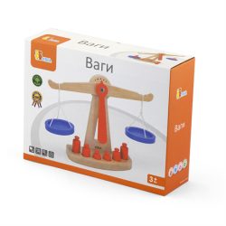 Дерев'яні навчальні терези (ваги) с гирями, Viga Toys Дерев'яні навчальні терези (ваги) с гирями, Viga Toys