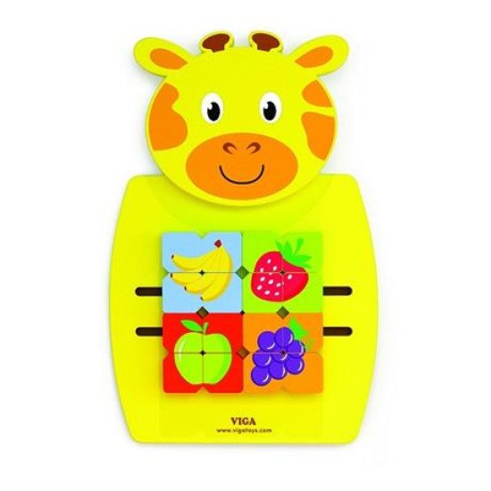 Бізіборд Жираф із фруктами, ТМ Viga Toys