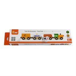 Набір для залізниці  Поїзд-ферма, Viga Toys Набір для залізниці  Поїзд-ферма, Viga Toys