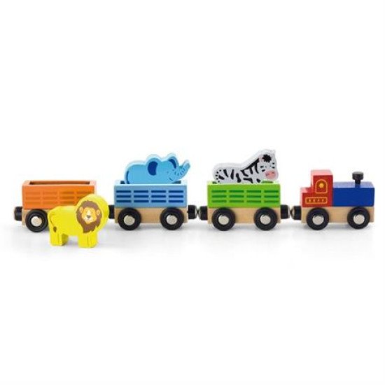 Набір для залізниці Поїзд-зоопарк, Viga Toys