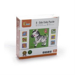 Дерев'яні кубики-пазл  Звірята , Viga Toys Дерев'яні кубики-пазл  Звірята , Viga Toys