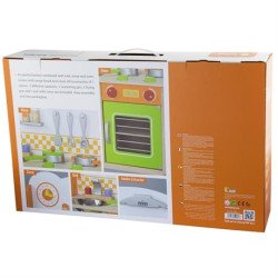 Дитяча кухня з дерева з посудом, Viga Toys