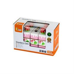 Іграшкові продукти Дерев'яний полуничний торт, Viga Toys Іграшкові продукти Дерев'яний полуничний торт, Viga Toys