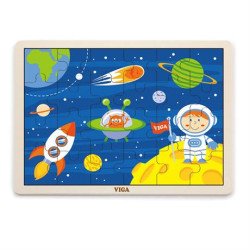 Дерев'яний пазл У космосі, 24 ел., Viga Toys Дерев'яний пазл У космосі, 24 ел., Viga Toys