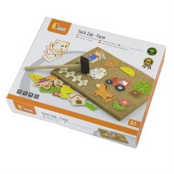 Набір для творчості Дерев'яна аплікація Ферма,  Viga Toys Набір для творчості Дерев'яна аплікація Ферма,  Viga Toys