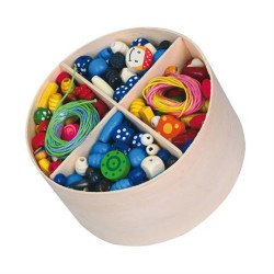 Набір для творчості Дерев'яні намистини, Viga Toys Набір для творчості Дерев'яні намистини, Viga Toys
