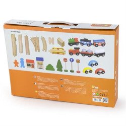 Дерев'яна залізниця 49 ел., ТМ Viga Toys