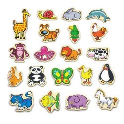 Набір магнітів Звірята, 20 шт., Viga Toys