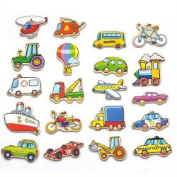 Набір магнітів Транспорт, 20 шт, Viga Toys
