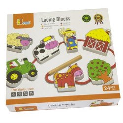 Дерев'яна шнурівка Ферма, Viga Toys Дерев'яна шнурівка Ферма, Viga Toys
