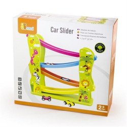 Дерев'яний автотрек з машинками, Viga Toys