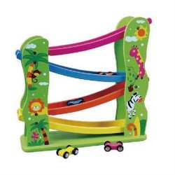 Дерев'яний автотрек з машинками, Viga Toys