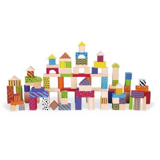 Дерев'яні кубики Візерункові блоки 100 шт., 3 см, Viga Toys