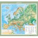 Європа. Фізична карта ламінована, м-б 1:5 000 000 (на планках)