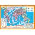 Світ. Будова земної кори та корисні копалини, м-б 1:22 000 000 (ламінована, на планках)