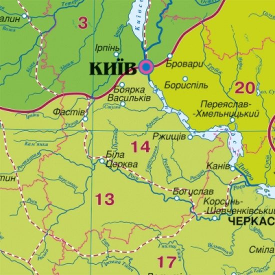 Україна. Фізико-географічне районування м-б 1:1 000 000. Навчальна карта, Картографія