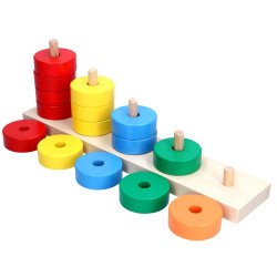 Пірамідка – сортер “Рахівничка”, ТМ Komarovtoys  Пірамідка – сортер “Рахівничка”, ТМ Komarovtoys