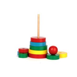 Пірамідка “Кільцева 11 елементів”, ТМ Komarovtoys 