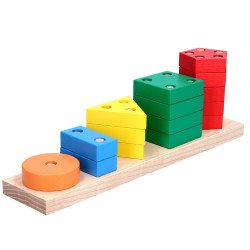 Пірамідка геометрична “Рахунок”, ТМ Komarovtoys  Пірамідка геометрична “Рахунок”, ТМ Komarovtoys