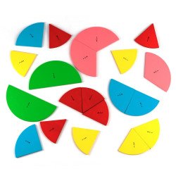 Набір. Частини цілого. Дроби на колі 1/2-1/6, дерев’яні на магнітах, ТМ Komarovtoys Набір. Частини цілого. Дроби на колі 1/2-1/6, дерев’яні на магнітах, ТМ Komarovtoys