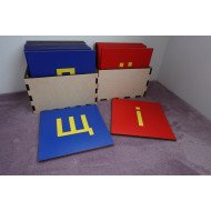 Шорсткий алфавіт із друкованих літер. Український алфавіт