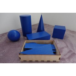 Геометрические тела 5шт +Основания (проекции) для 5шт геометрических тел. 