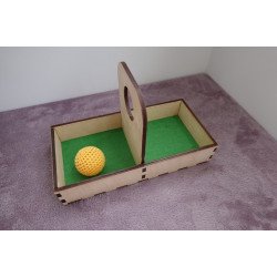 Коробочка-піднос із в'язаним м'ячиком