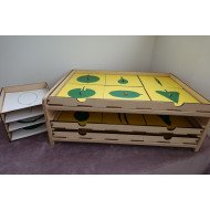 Комод Ботанічний з картками та комодиком до них, Монтессорі