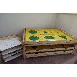 Комод Ботанічний з картками та комодиком до них, Монтессорі