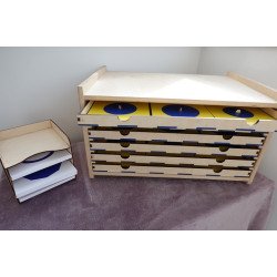 Комод Геометрический с комплектом рамок, Монтессори
