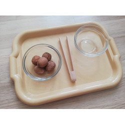 Набір для перекладання (піднос, 2 фарфорові салатниці, пінцет)