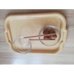 Набір для перекладання (піднос, 2 фарфорові салатниці, пінцет)