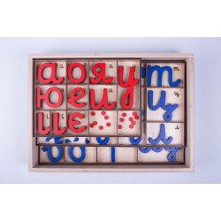 Макетниця комплект з рухомим дерев'яним алфавітом українська, Монтессорі Макетниця комплект з рухомим дерев'яним алфавітом українська, Монтессорі