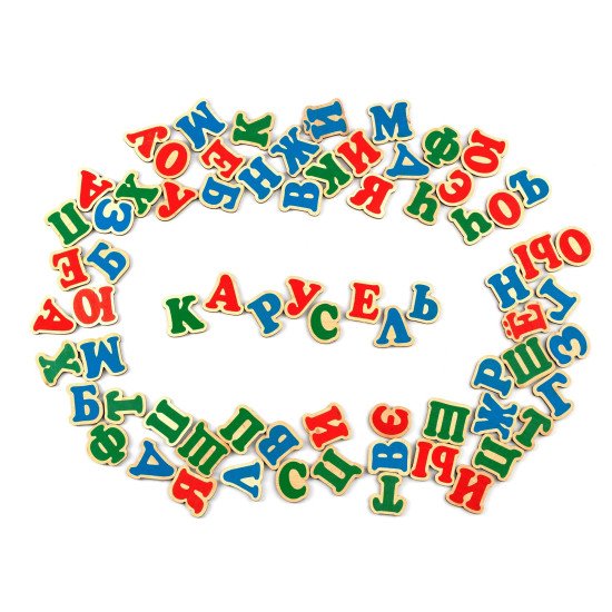 Набір. Російська абетка на магнітах 72 літери, ТМ Komarovtoys