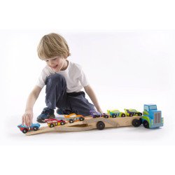 Дерев'яний мегатягач автомобілів, Melissa&Doug Дерев'яний мегатягач автомобілів, Melissa&Doug