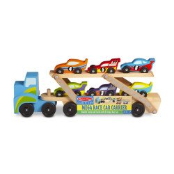 Дерев'яний мегатягач автомобілів, Melissa&Doug Дерев'яний мегатягач автомобілів, Melissa&Doug