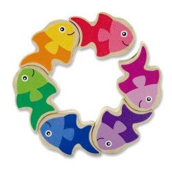 Дерев'яна головоломка "Рибки", Melissa&Doug  Дерев'яна головоломка "Рибки", Melissa&Doug