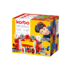 Набор для творческого конструирования KORBO "Car service", 119 деталей